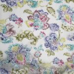 Tenda Devore Fiorata Blu