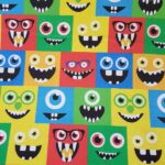 cotone stampato spong monster