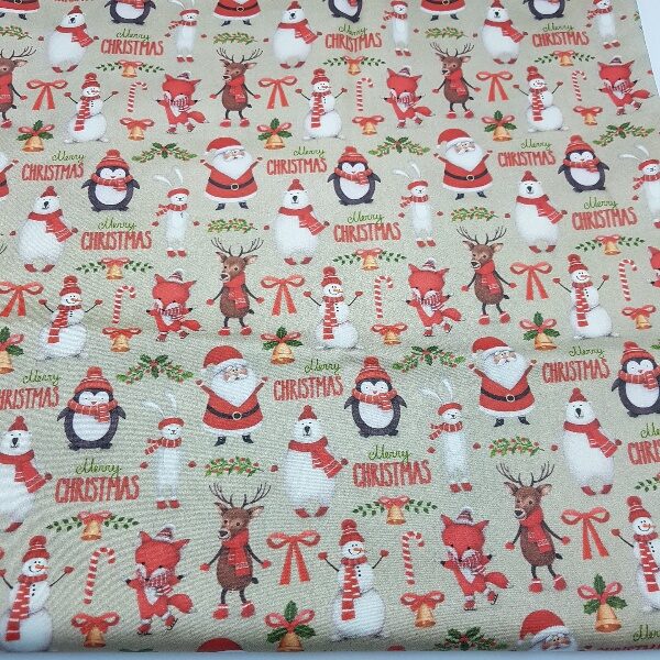 Cotone Natale W La Renna Digital Print