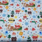 Cotone Babbo di Natale Digital Print