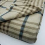 Tessuto Pile Scozzese Tortora Marrone