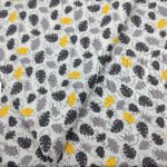 Tessuto Cotone Bamako Leaf Grey yellow