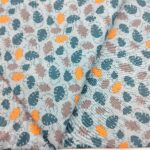 Tessuto Cotone Bamako Leaf Blu Orange