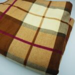 Tessuto Pile Scozzese Blu Verde