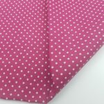 Tessuto Cotone Pois Bordeux
