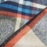Tessuto Velour Scozzese Blu