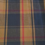 Tessuto Velour Scozzese Cuoio