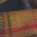 Tessuto Velour Scozzese Cuoio