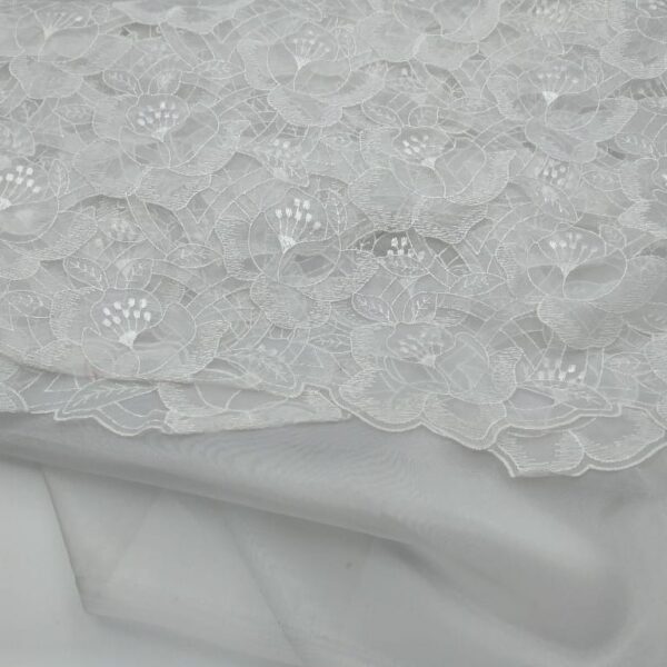 Tessuto Linea Sposa Org Ricamato