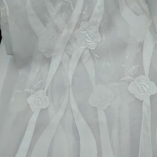 Tessuto Linea Sposa Bianco Ricamato