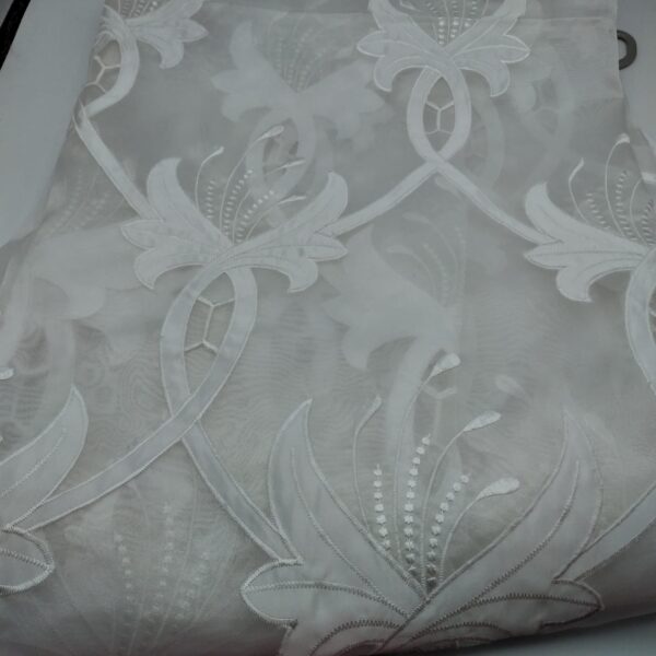 Tessuto Linea Sposa Bianco Ricamato